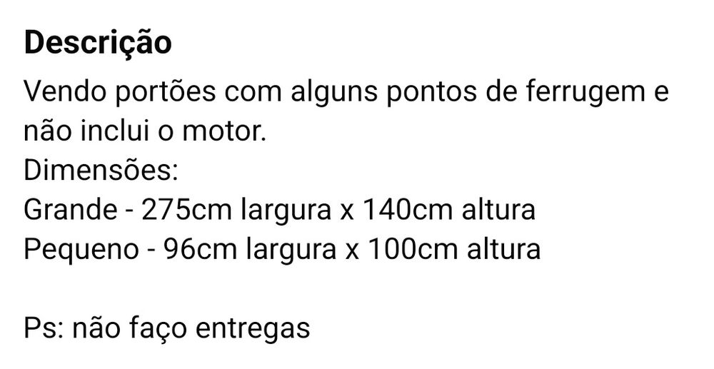Portões em ferro