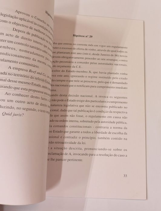 Coletânea de hipóteses de direito comunitário, de Patrícia Salvação Barreto