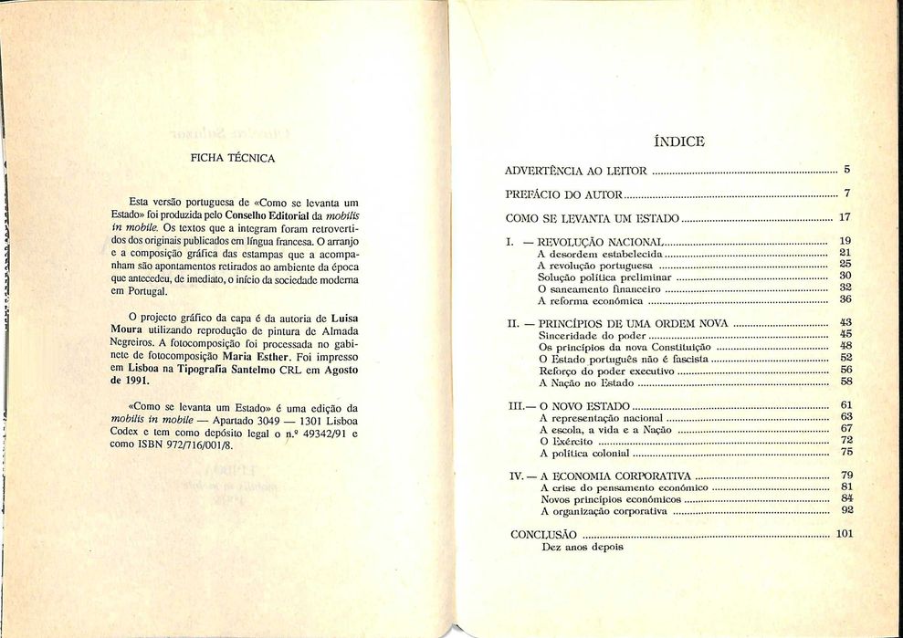 "Como se levanta um Estado" de Oliveira Salazar [Novo]