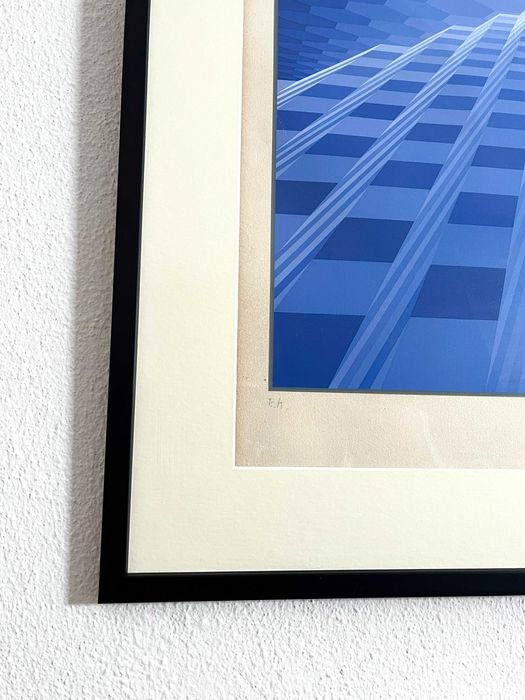 Serigrafia de Yvaral Jean-Pierre Vasarely Horizon Pyramidal
