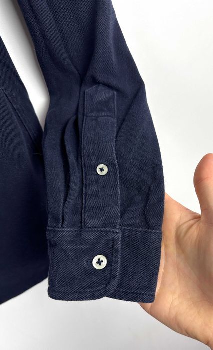 Koszula POLO RALPH LAUREN mesh granatowa męska slim r. S