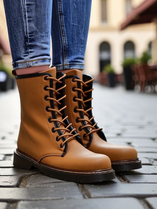 36 37 38 botki 39 40 41 trapery sznurowane na płaskim obcasie za kostk