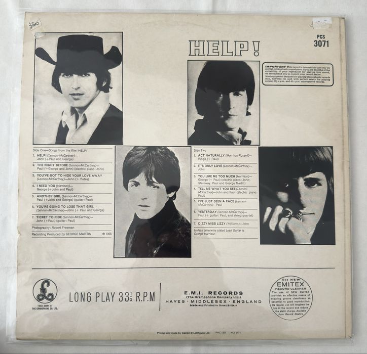 LP The Beatles "Help". Made in Great Britain