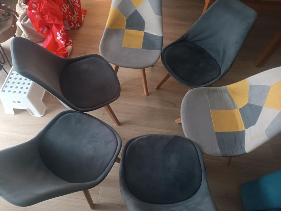 Krzesła skandynawski styl 6szt