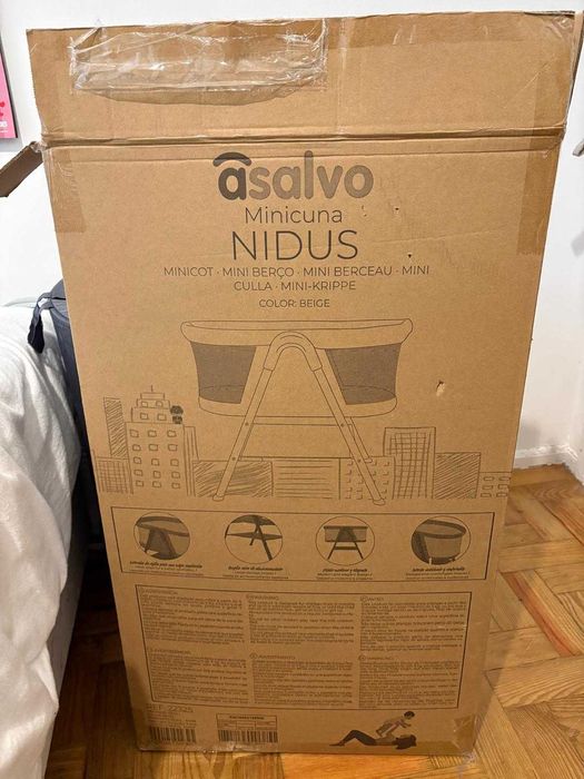 Berço - Asalvo Mini Berço Nidus Bege