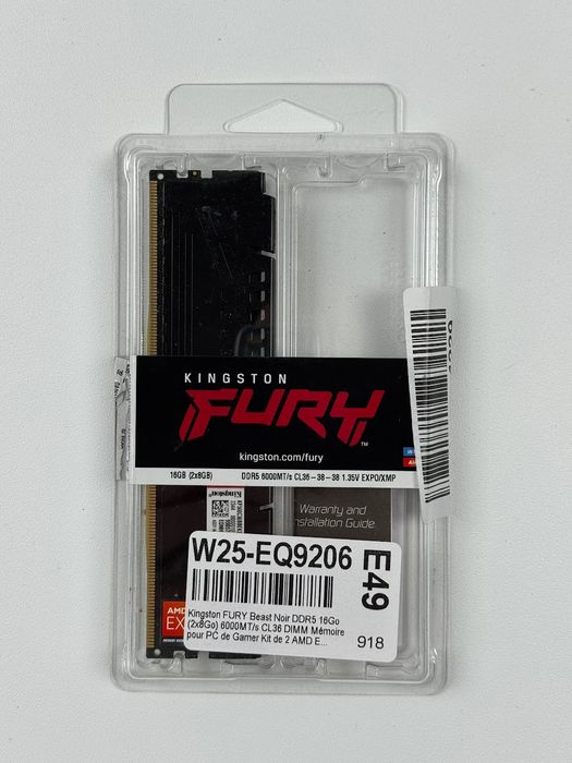 Оперативна пам'ять Kingston Fury Beast DDR5 DIMM 8GB 6000MHz CL36