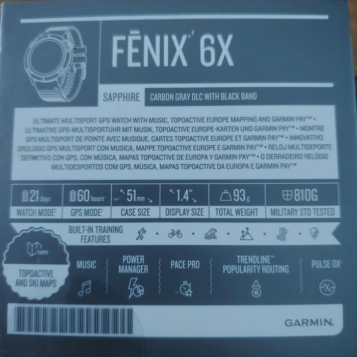 Garmin Fenix 6X Sapphire