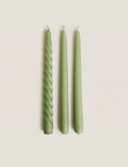 (PACK DE 3) Velas De Candelabro CARDAMOM&CLOVE, WOODS Zara Home NOVO
