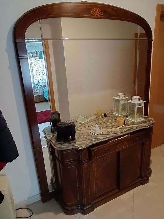 Móvel hall entrada com espelho grande