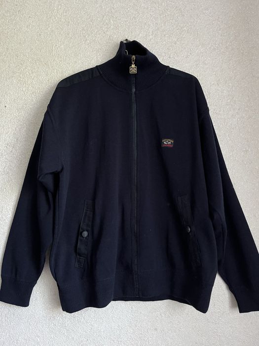 Темно-синій чоловічий бомпер 60% вовна Paul Shark