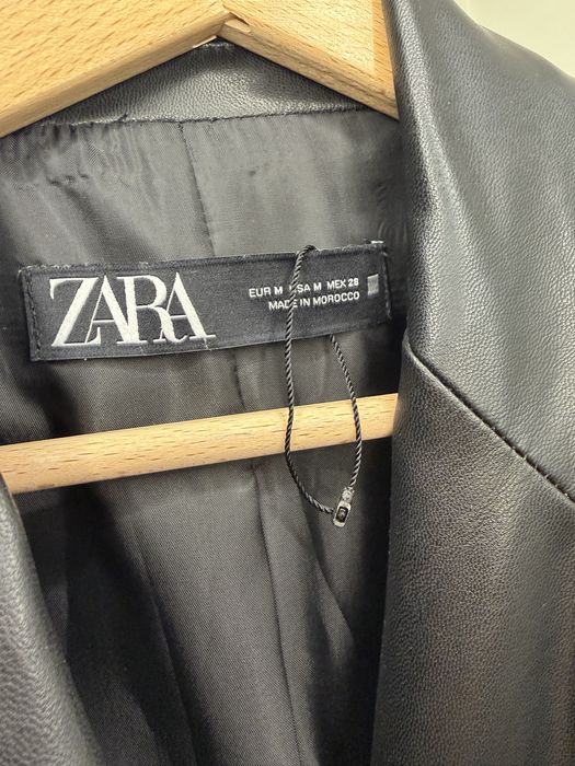 Sukienka skóra czarna ekoskóra M Zara
