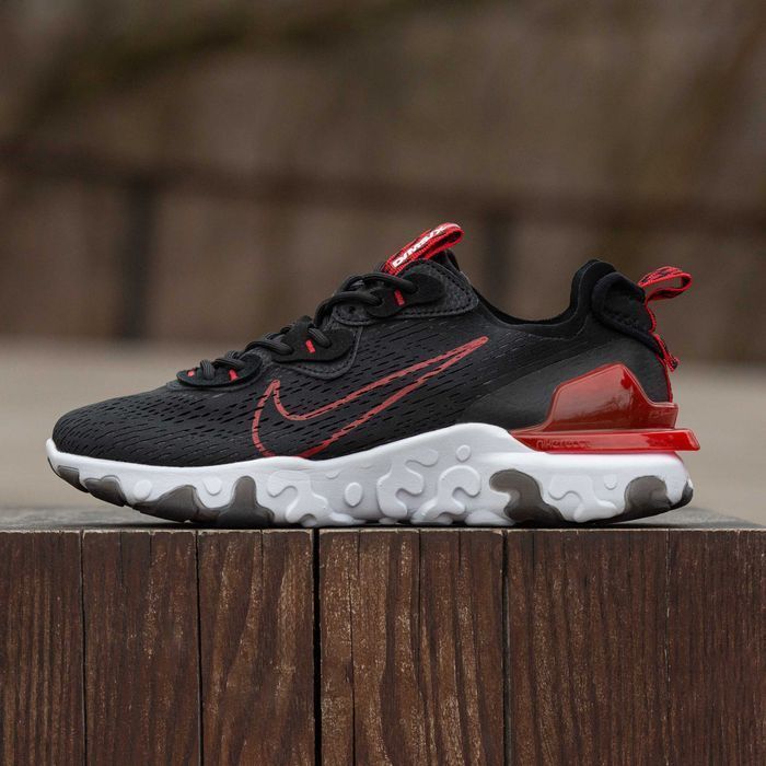 Кросівки Nike React Vision Black/Red/White premium | Кроссовки Найк чоловічі
