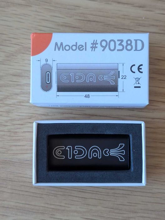 E1DA 9038D DAC USB portatil amplificador auscultadores na caixa
