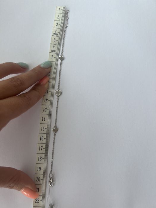 Золотой браслет с бриллиантами белое зозолото 585 проба