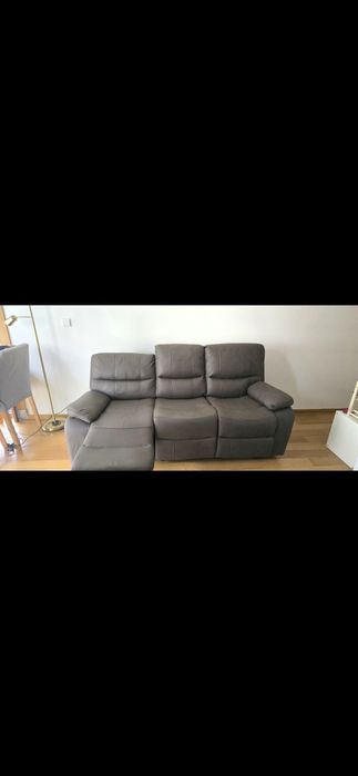 sofá reclinável de 3 lugares
