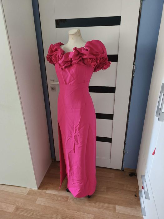 Suknia maxi fuksja