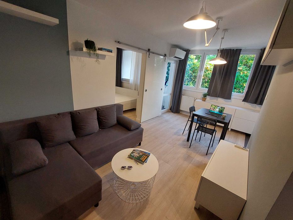 Nowoczesne 34 m² | 2 pokoje | klima, loggia | blisko UE i Sky Tower