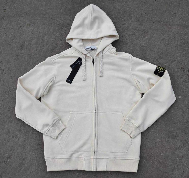Кремовая Зипка Стоник - Зіп худі Стон Айленд SI - Кофта Stone Island