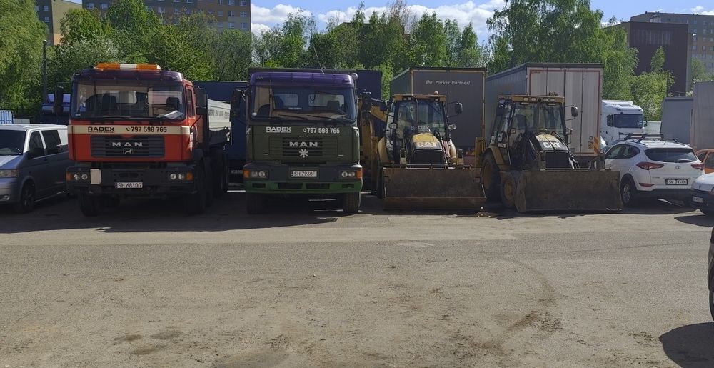 Usługi koparką koparko-ładowarka transport wywrotka