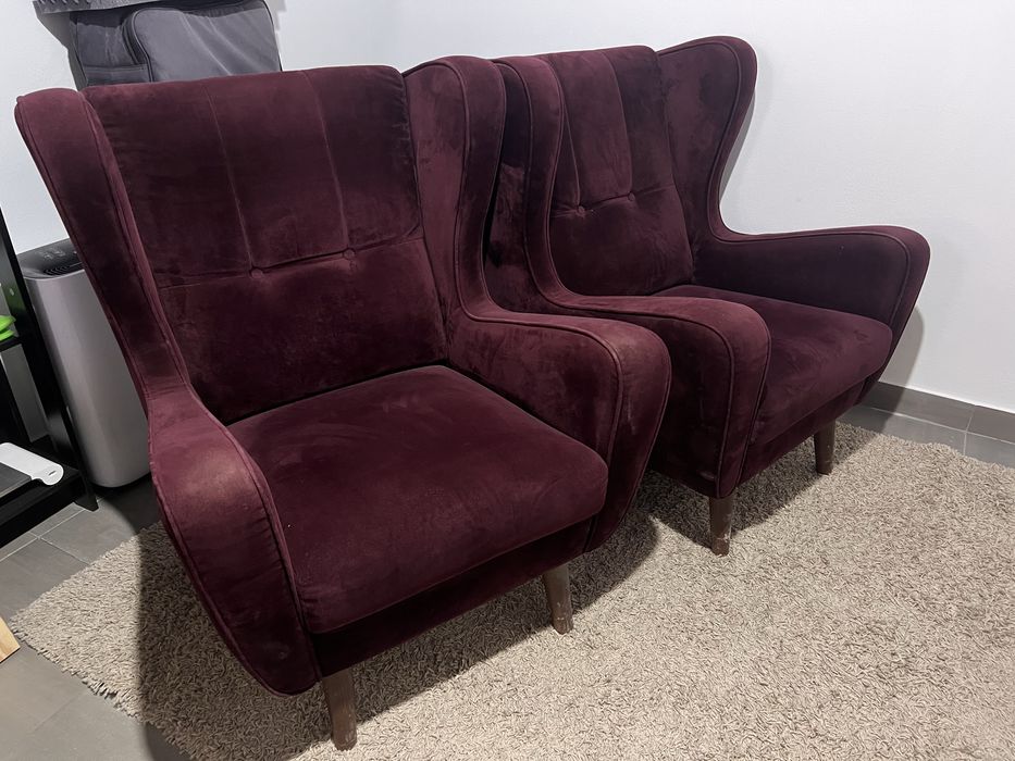 2 Poltronas Bordeaux Usadas em bom estado