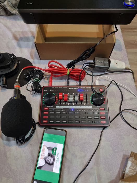 Mikser audio Tenlamp G3,mikrofon, słuchawki, zestaw