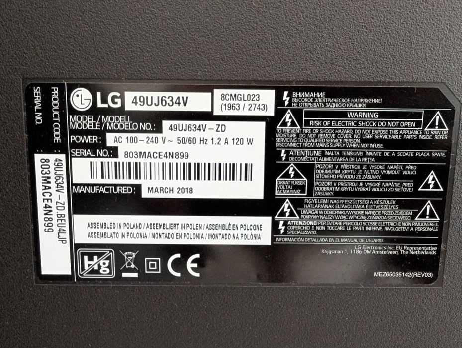 Peças para TV LG 49UJ634V
