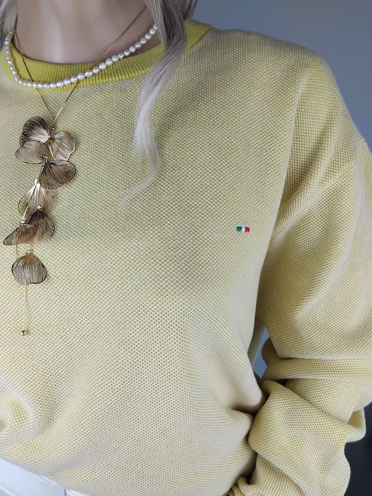 Bawełniany sweter Manzini na wiosnę sweterek kardigan bluza dzianinowa