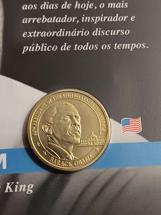Moeda de 50 cents. 2013. Barack Obama