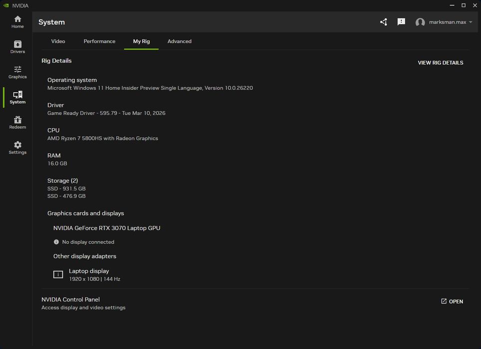 ASUS ROG Zephyrus G15 / RTX 3070 / Ryzen 7 / 16GB / 1.5TB