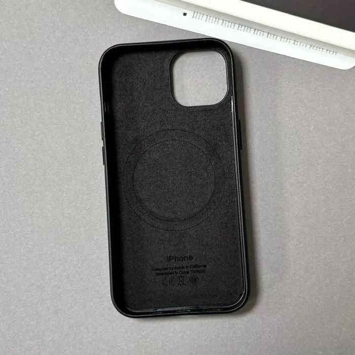 Шкіряний чохол Leather Case для iPhone 14 | Кожаный чехол на Айфон 14