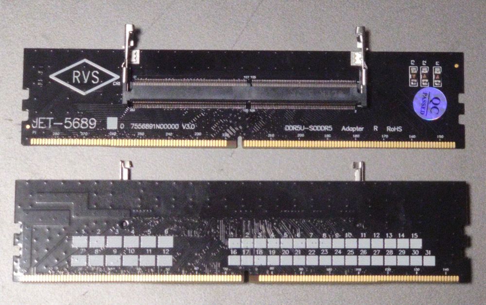 Nowy adapter RAM DDR5 SO-DIMM -> DIMM