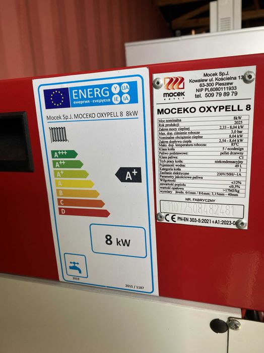 Kocioł na pellet Moceko oxypell 8 kw super palnik OXYPELL lista ZUM