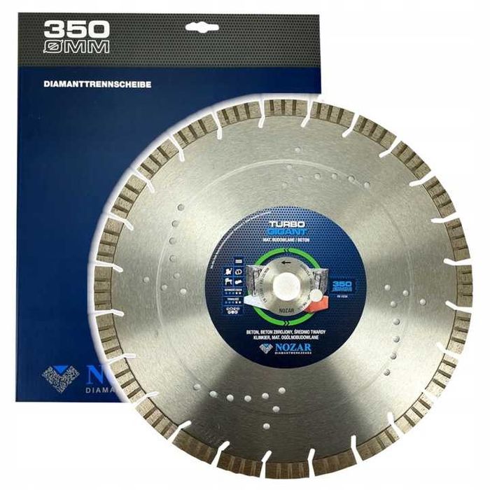Diamentowa tarcza tnąca Nozar Turbo Gigant Concrete Beton 350mm 15mm !