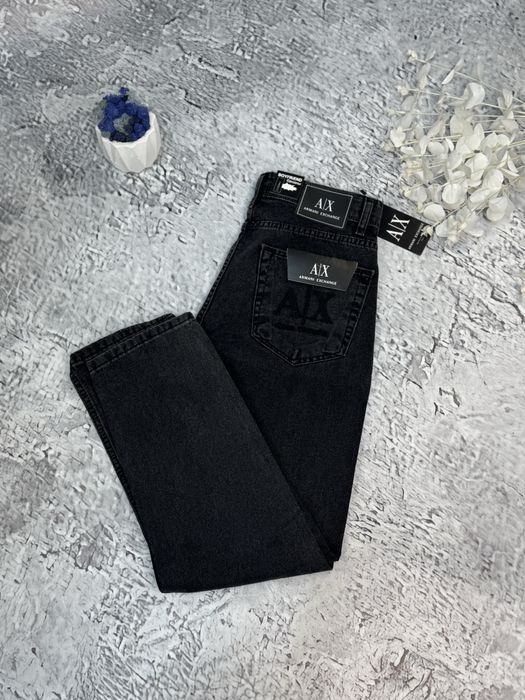 Джинсы Armani Exchange черные мужские джинси чоловічі Армани Армані