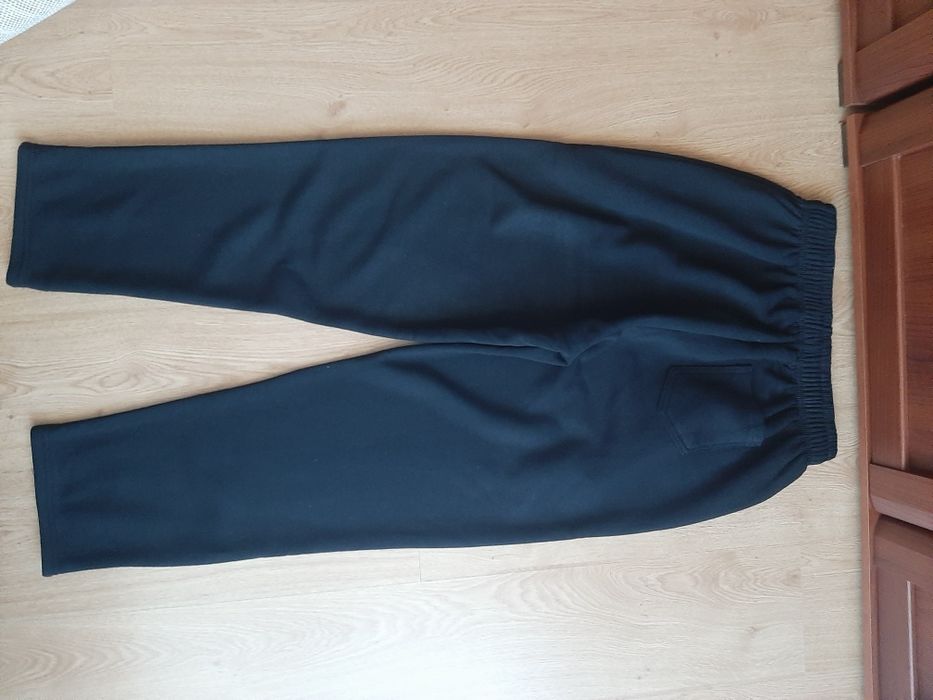 Ocieplane spodnie dresowe męskie proste nogawki