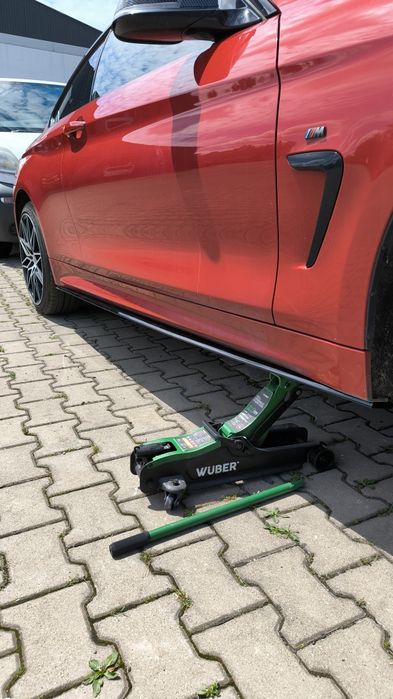 BMW F32 F33 F36 Dokładki Boczne Progów Splittery Czarny Połysk