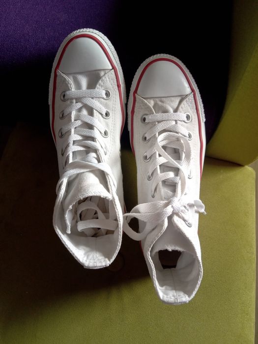 Converse trampki rozmiar 36,5 powyżej kostki białe