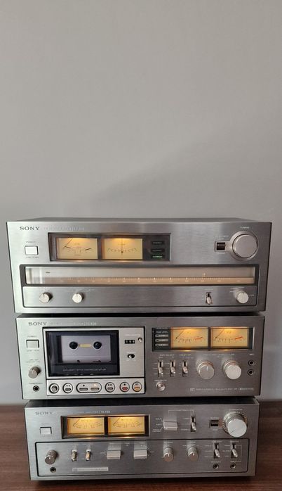 Wieża Sony, wzmacniacz, deck, tuner, klocki, odtwarzacz, radio