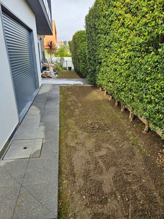 Criação de jardins e instalação de relva natural