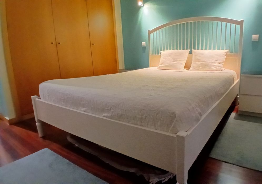 Cama de Casal  TYSSEDAL – 160x200 cm Branco