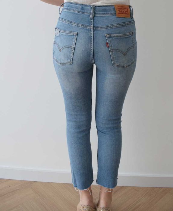 Levi's slim  taper spodnie jeansy wysoki stan r. 16 S