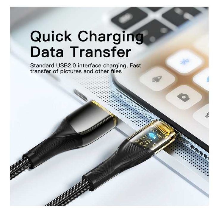 ‼️Кабель Essager USB-Type-C 100W 7A для быстрой зарядки 1метр