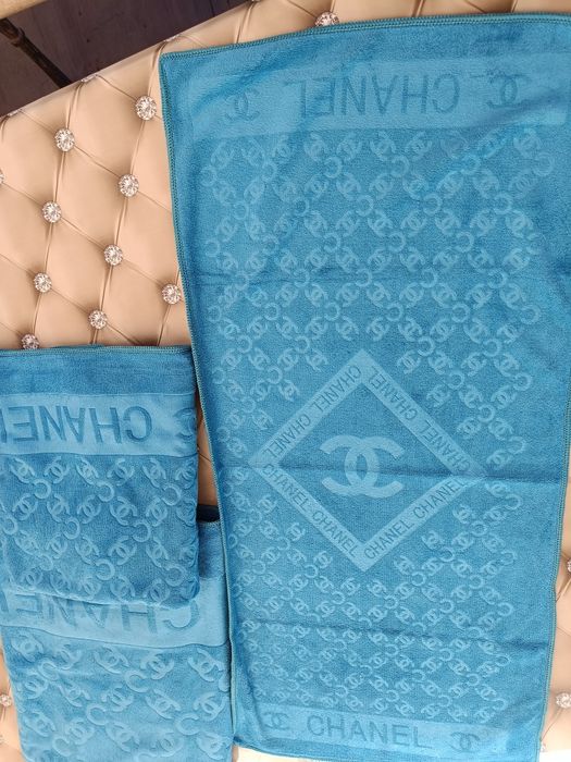 3wymiary 5 kolorów ręczników z bordiurą wzór Chanel