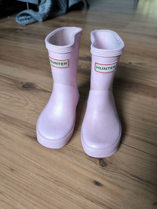 Hunter kalosze dziecięce pudrowy róż 14.5 cm