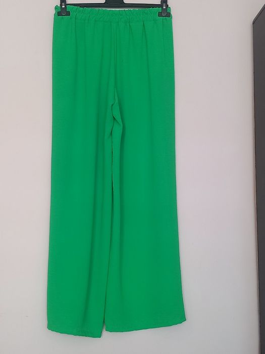 Nowe zielone spodnie szerokie nogawki palazzo Moda Italia One Size S--L