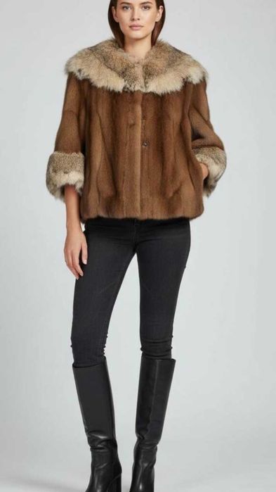 Фірмова норкова шуба новий стан