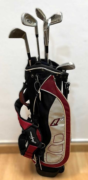 Saco de Golf antigo, com tacos