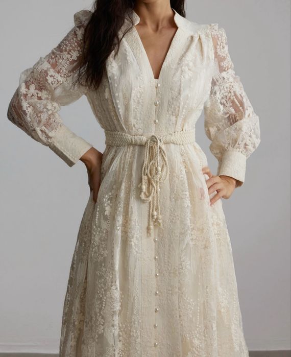 Sukienka suknia koronkowa midi 40 L 38 M nowa komunia ślub wesele