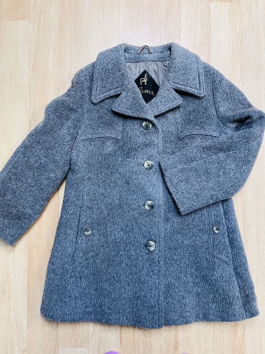 Płaszczyk, wełna lamy, elegancki i ciepły