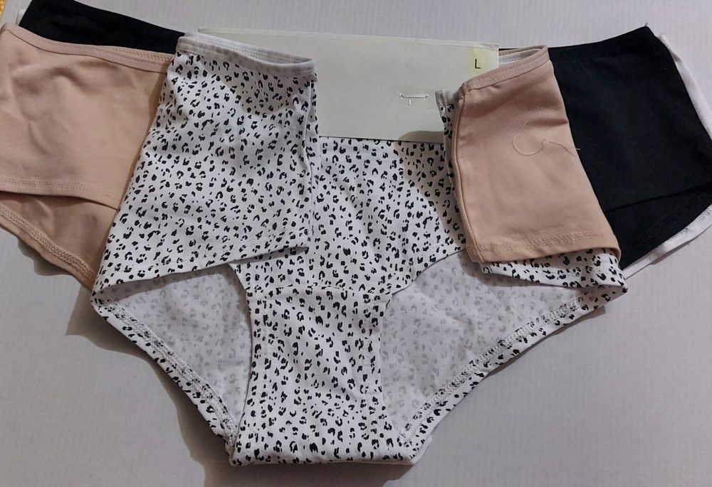 Набір трусиків-хіпстерів C&A з високою посадкою, 4 шт, L  ,95% бавовна